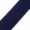 Detailaufnahme des 40mm breiten Gummibandes Fischgrat in Dunkelblau, elastisches Bundband für Boxershorts. Produktbild-Vorschau
