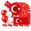 Türkei Party Deko Set 74 tlg. Partyset Partydeko rot weiß Produktbild-Vorschau 1