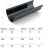 2m Regenrinne Graphit – Dachrinnensystem 100 Produktbild-Vorschau 2
