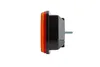 Side view of a rectangular orange and red taillight with a black housing and a silver screw on a white background. Anteprima dell’immagine prodotto