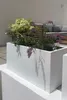 Vaso da fiori MAXI in fibra di vetro bianco 80x40x40 cm Anteprima dell’immagine prodotto 6