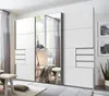 Kleiderschrank Saigon Schwebetüren weiß mit Spiegel 270 cm Produktbild-Vorschau 1