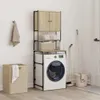 A laundry room scene with a washing machine and a shelving unit above it. Náhled obrázku produktu