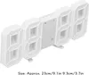 3D LED nástěnné hodiny Minimalistický bílý rám Digitální Náhled obrázku produktu 9