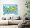 KinderWeltkarte XXL Poster Unsere große bunte Welt 140 x Produktbild-Vorschau 2