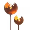 Metall Stecker. FEUERBALL. Feuerkugel, Gartenstecker Produktbild-Vorschau 4