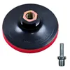 A polishing pad and an adapter are shown against a white background. Produktbild-Vorschau