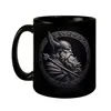 Odin Wikingergott Amulett Tasse schwarz in Schwarz Produktbild-Vorschau 2