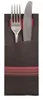 Bestecktaschen 20 cm x 8,5 cm schwarz/bordeaux "Stripes" Produktbild-Vorschau 8