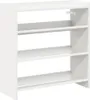 Regál na topánky biely 60x25x62 cm spracované drevo Náhľad obrázku produktu 1