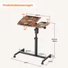 Iropro 60×40cm Laptoptisch mit 4 Rollen, Schreibtisch Produktbild-Vorschau 7