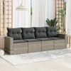 The Living Store 4-tlg. Garten-Sofagarnitur mit Kissen Produktbild-Vorschau 2
