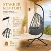 Sedia sospesa Makika con struttura in polyrattan regolabile Anteprima dell’immagine prodotto 4