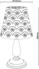 A line drawing of a table lamp with dimensions indicated. Anteprima dell’immagine prodotto