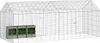 vidaXL Gabbia per conigli argento 200 x 78 x 78 cm Acciaio Anteprima dell’immagine prodotto 2