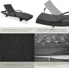 Chaise longue en rotin et aluminium Océane - noir Voir les images du produit 5
