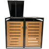abc HOME Mülltonnenbox 2er Set 240L Metall Anthrazit Produktbild-Vorschau 8