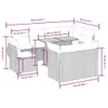 9-tlg. Garten-Sofagarnitur mit Kissen Grau Poly Rattan Produktbild-Vorschau 3