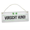 Vorsicht Hund! Metallschild mit Pfoten Motiv in grün Produktbild-Vorschau 3