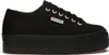 A black Superga platform sneaker shown from the side. Anteprima dell’immagine prodotto