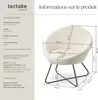 Fauteuil cocktail CENTERA rond et rembourré - Aspect Voir les images du produit 6