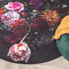 Volero - Teppich Floral Rund - Florine Schwarz Rosa - Ø 100 Produktbild-Vorschau 7