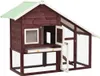 vidaXL Králikáreň Mocha a biela 140x63x120 cm Jedľový masív Náhľad obrázku produktu 4