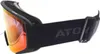 A side view of a pair of black ski goggles with orange and red lenses. Produktbild-Vorschau