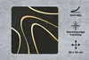 MuchoWow® Mauspad Mousepad Goldene Wellen auf schwarzem Produktbild-Vorschau 2