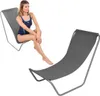 Chaise longue de jardin et de plage pliable avec sac, gris, Voir les images du produit 1