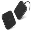 Two black wireless charging pads are shown against a white background. One is connected to a black cable. Produktbild-Vorschau