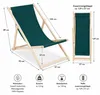 Mucola Strandstuhl klappbar Strandliege Holz Liegestuhl Produktbild-Vorschau 3