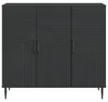 Credenza vidaXL nera 89 x 34,5 x 80 cm in materiale Anteprima dell’immagine prodotto 3