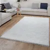 TT Home Teppich Wohnzimmer Hochflor Einfarbiges Design Produktbild-Vorschau 1