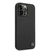 A black iPhone 14 Pro Max case with a star pattern and a Mercedes-Benz logo. Produktbild-Vorschau