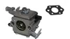 A carburetor and a gasket are shown on a white background. Podgląd zdjęcia produktu