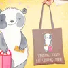 Mr. & Mrs. Panda Tote Bag Tante Shopping - Braun Pastell - Produktbild-Vorschau 2