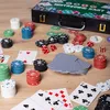 Zestaw do gry w pokera, 300 żetonów, 2 talie kart, kostki, Podgląd zdjęcia produktu 12