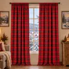 2er Set Vorhänge Weihnachten Tartan Gardinen mit Produktbild-Vorschau 1