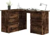 vidaXL Rohový psací stůl Smoked Oak 145x100x76 cm výrobek Náhled obrázku produktu 3