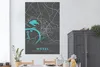 MuchoWow® Poster Deutschland - Blau - Wesel - Stadtplan - Produktbild-Vorschau 2