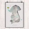Mr. & Mrs. Panda Bild Elefant Biene DIN A2 - Grau Pastell - Produktbild-Vorschau 2
