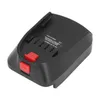 A black battery adapter with red buttons on a white background. Náhled obrázku produktu