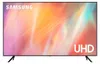 A Samsung UHD television with a colorful abstract background displayed on its screen. Produktbild-Vorschau