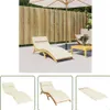 The Living Store Sonnenliegen-Auflage Creme 180x60x3 cm Produktbild-Vorschau 1