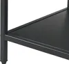 Close-up of a black shelf and leg of a shelf unit. Anteprima dell’immagine prodotto