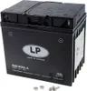 A black battery with white text and logos, placed on a white background. Some small metal fasteners are visible in the foreground. Voir les images du produit