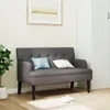 Panca con schienale grigio 112x65,5x75 cm in Pelle finta Anteprima dell’immagine prodotto 2