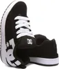 A pair of black DC Shoes Court Graffik sneakers with white laces and white logos on a white background. Anteprima dell’immagine prodotto