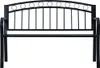 vidaXL Gartenbank 125 cm Schwarz Stahl Produktbild-Vorschau 1